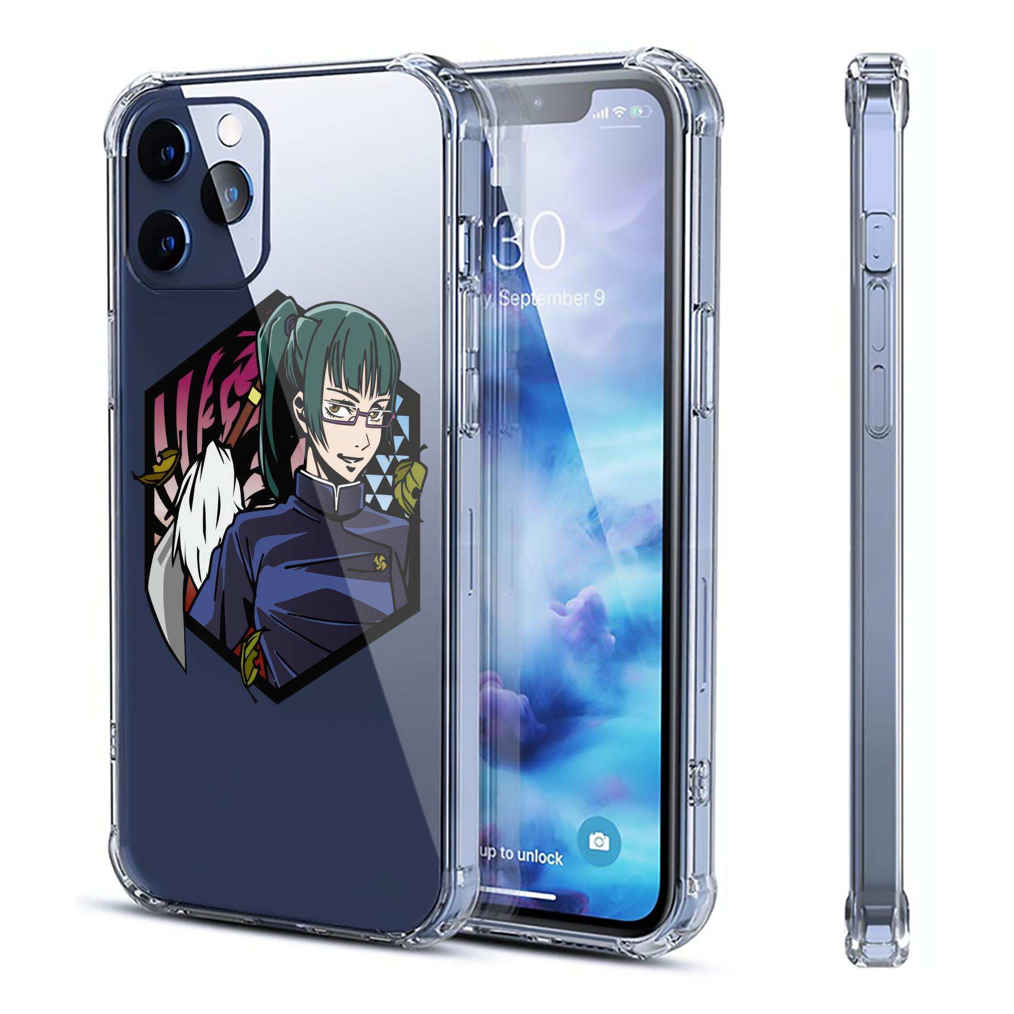 （画像用） 呪術廻戦 Jujutsu Kaisen 【iPhone 12シリーズ対応】透明スマホケース（クリアソフトケース）